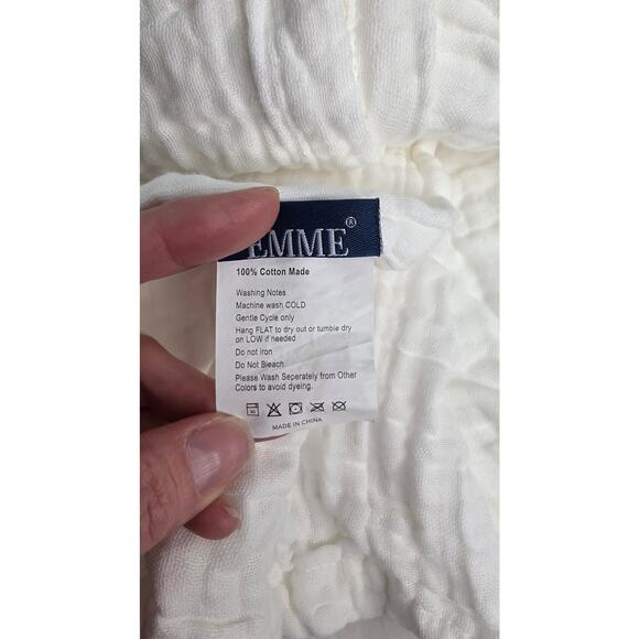 White Gauze Lightweight Cotton Throw Blanket for Couch Breathable 50x70 - Picture 5 of 12